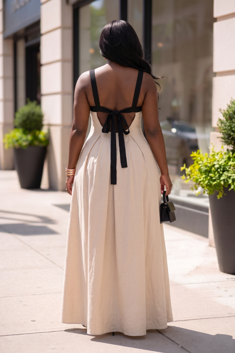 Solène Linen Maxi Dress