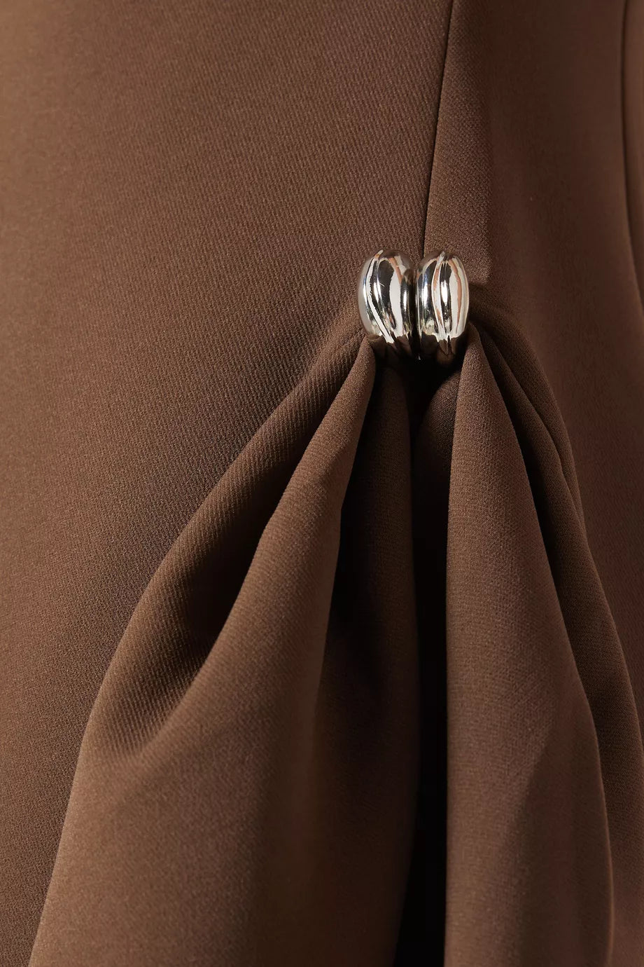 Glacier Midi Dress-Chocolate Brown