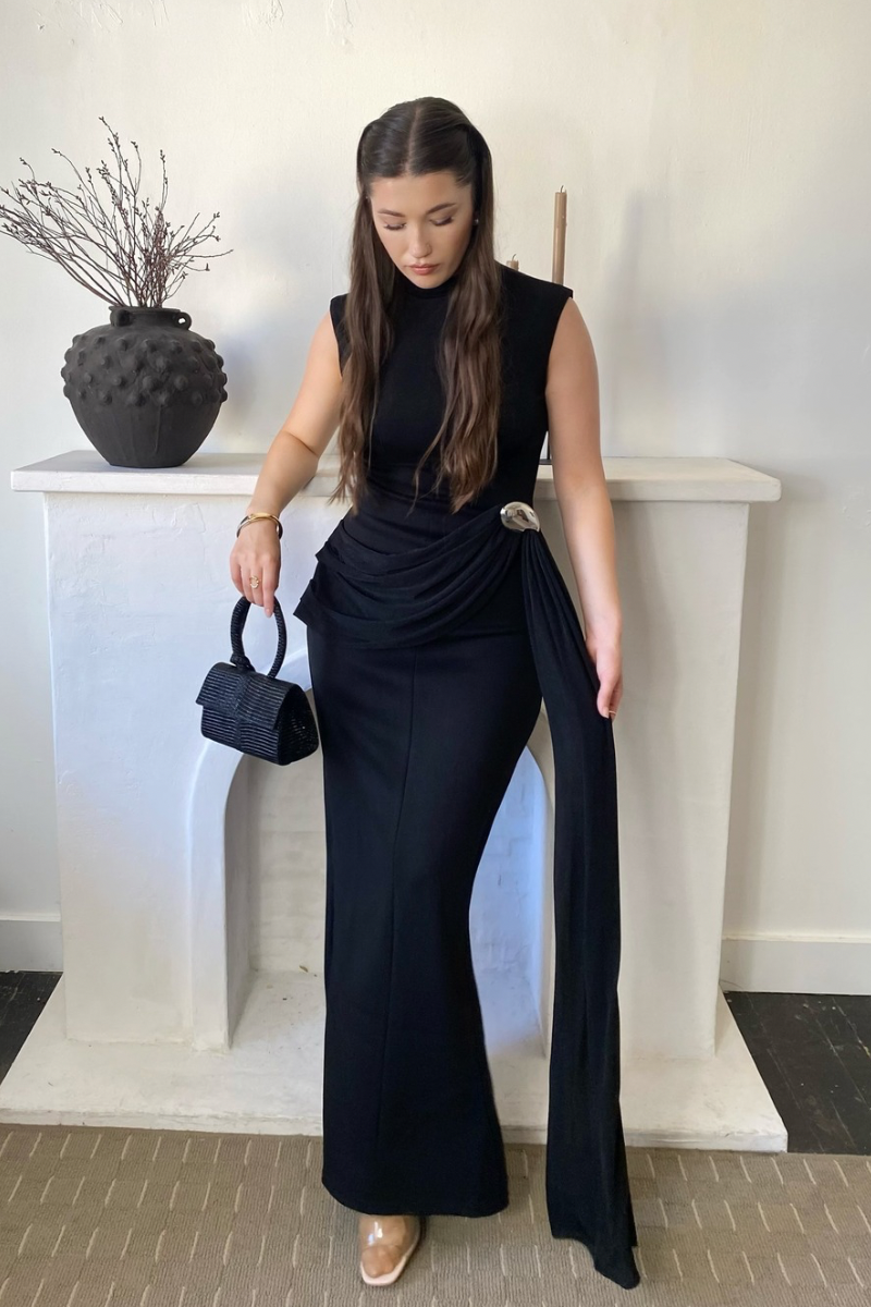 Selene Drape Maxi Dress