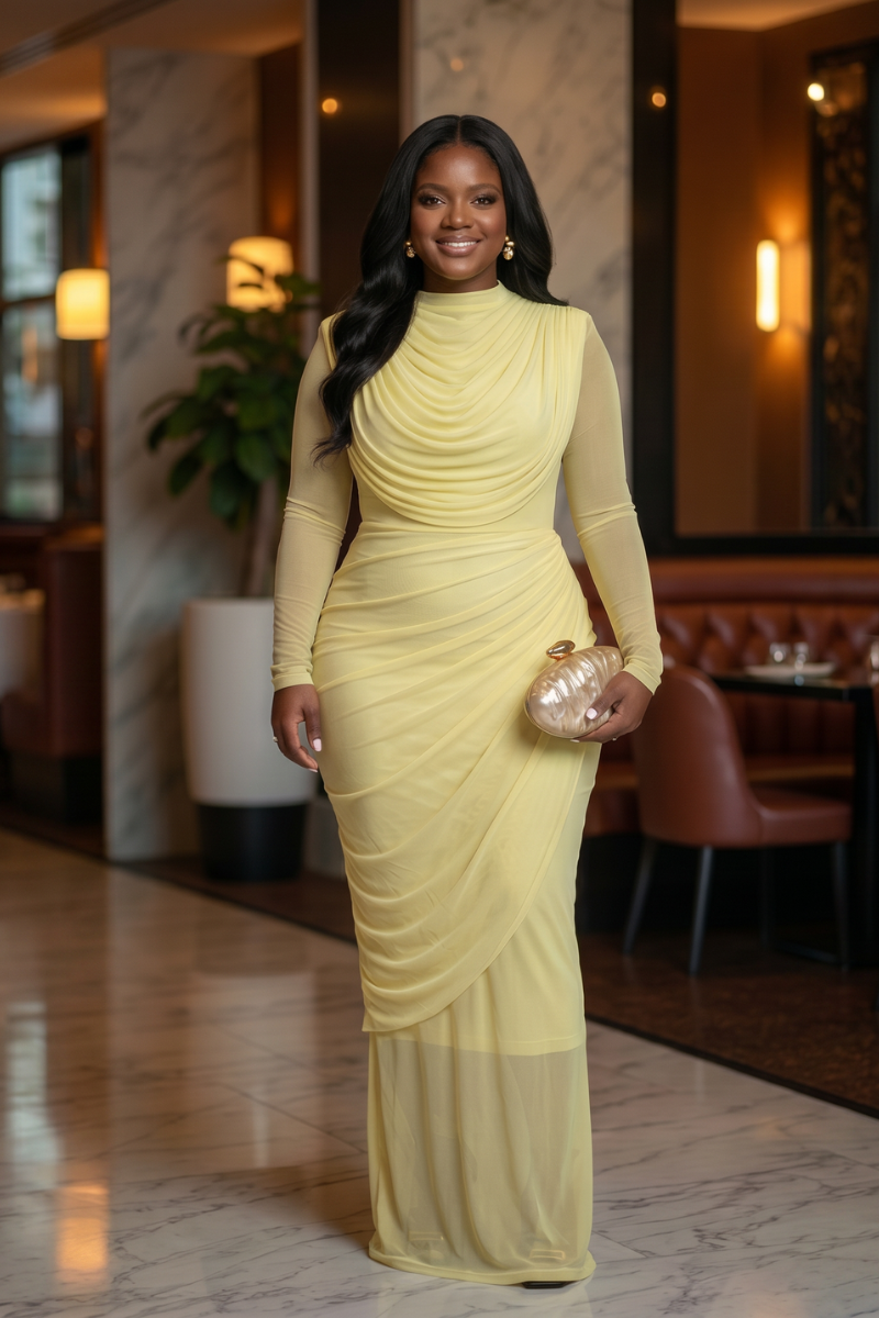 Luna Draped Maxi Dress