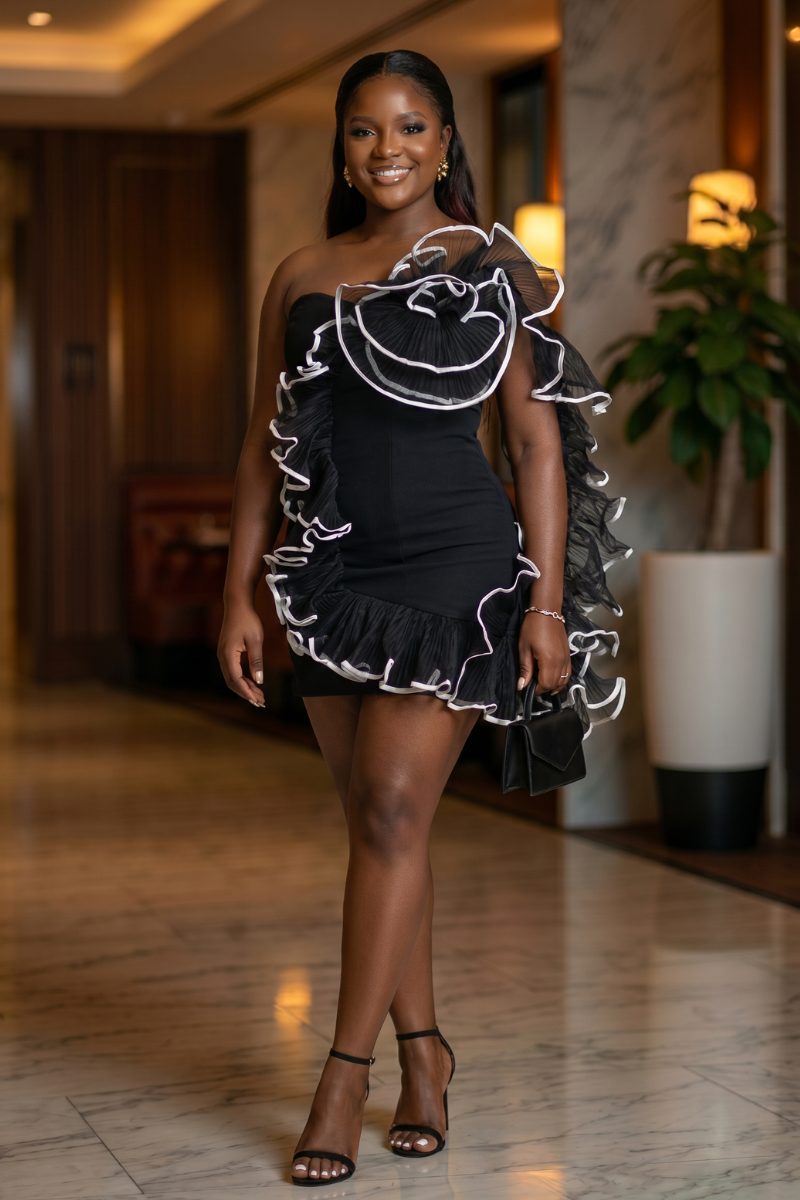 Moonlit Ruffles Dress