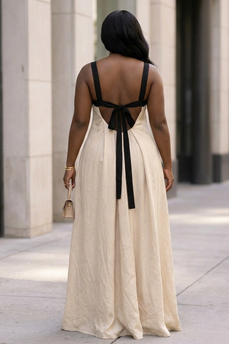Solène Linen Maxi Dress