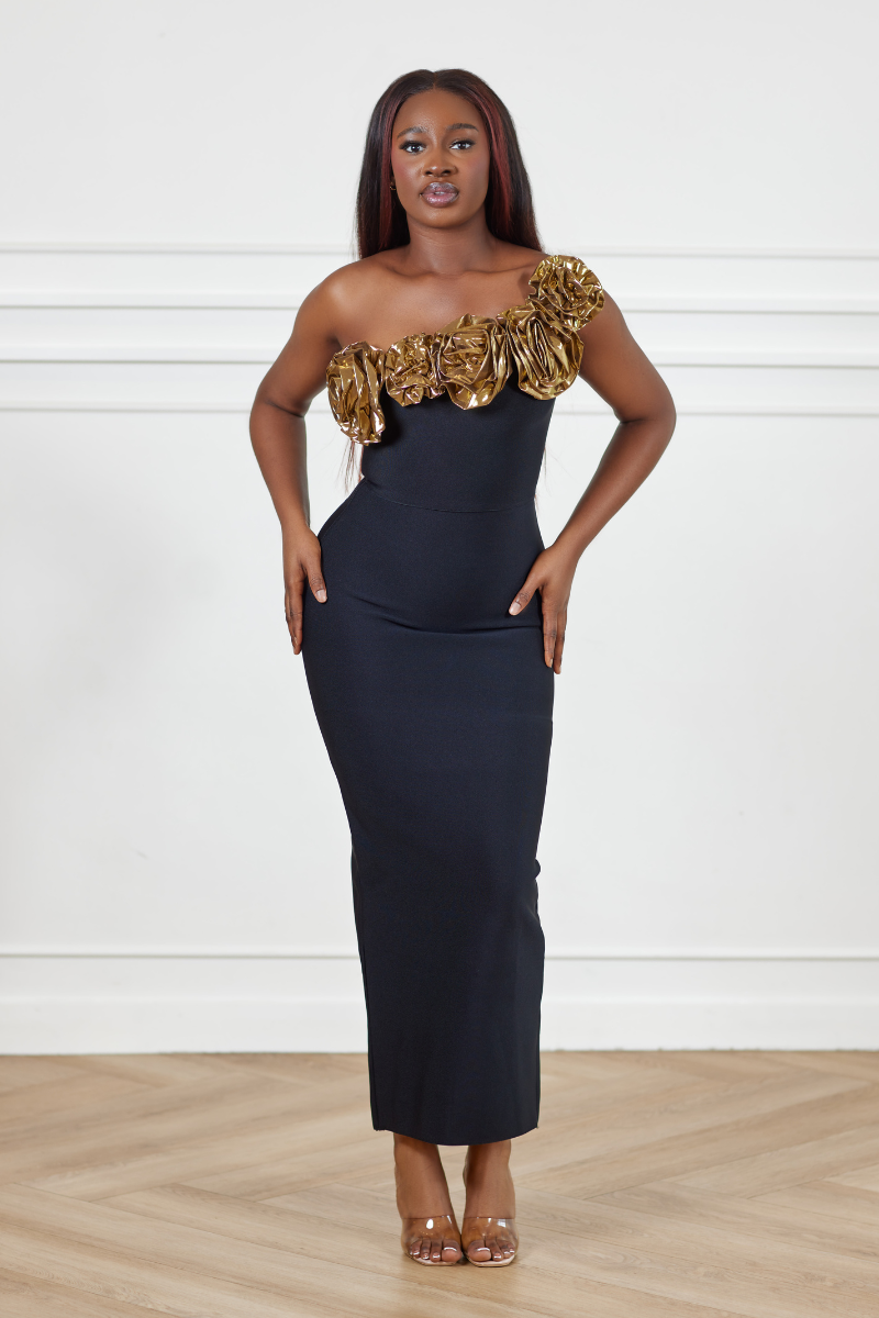Golden Petal Dress