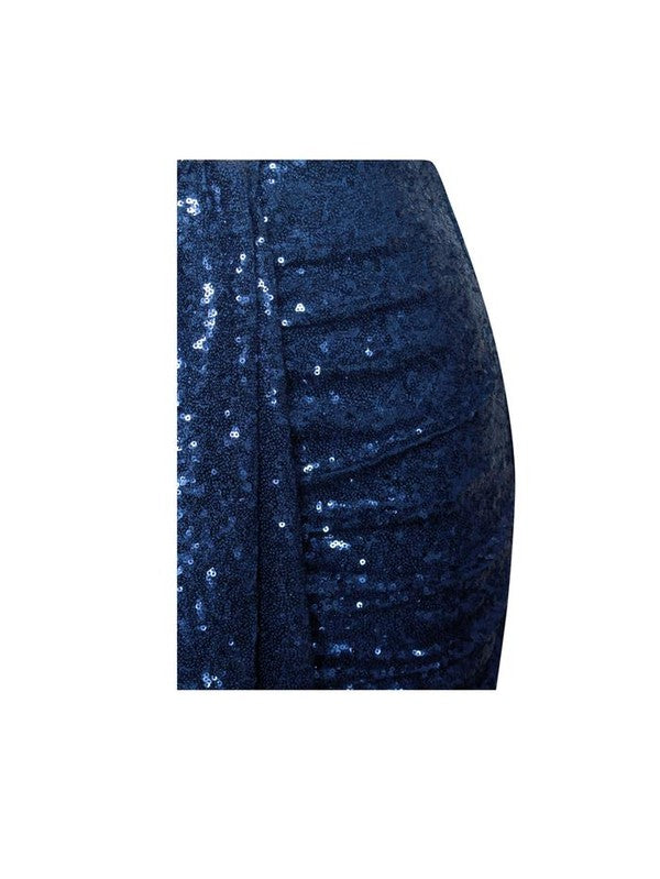Bold Blue Show-Stopper Bombshell Mini Skirt